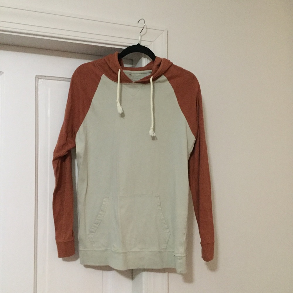 Orange and Tan Hoodie Shirt